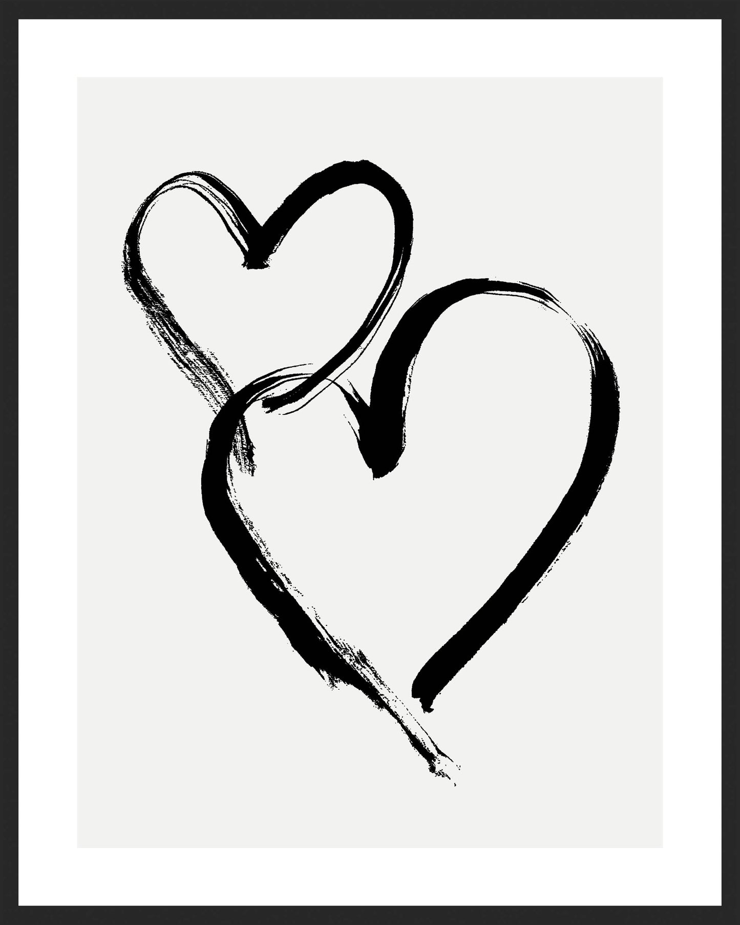 HEARTS - Black on White
