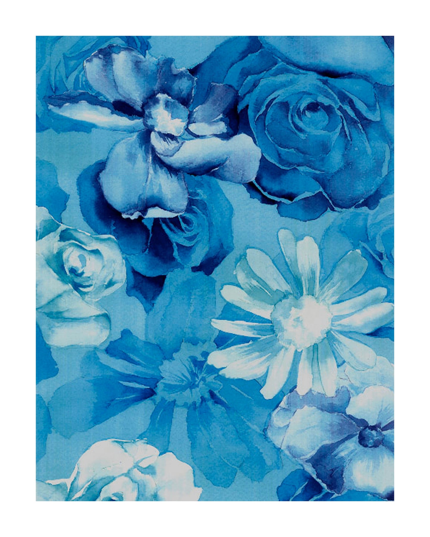 WATERCOLOR POSIES - Cerulean