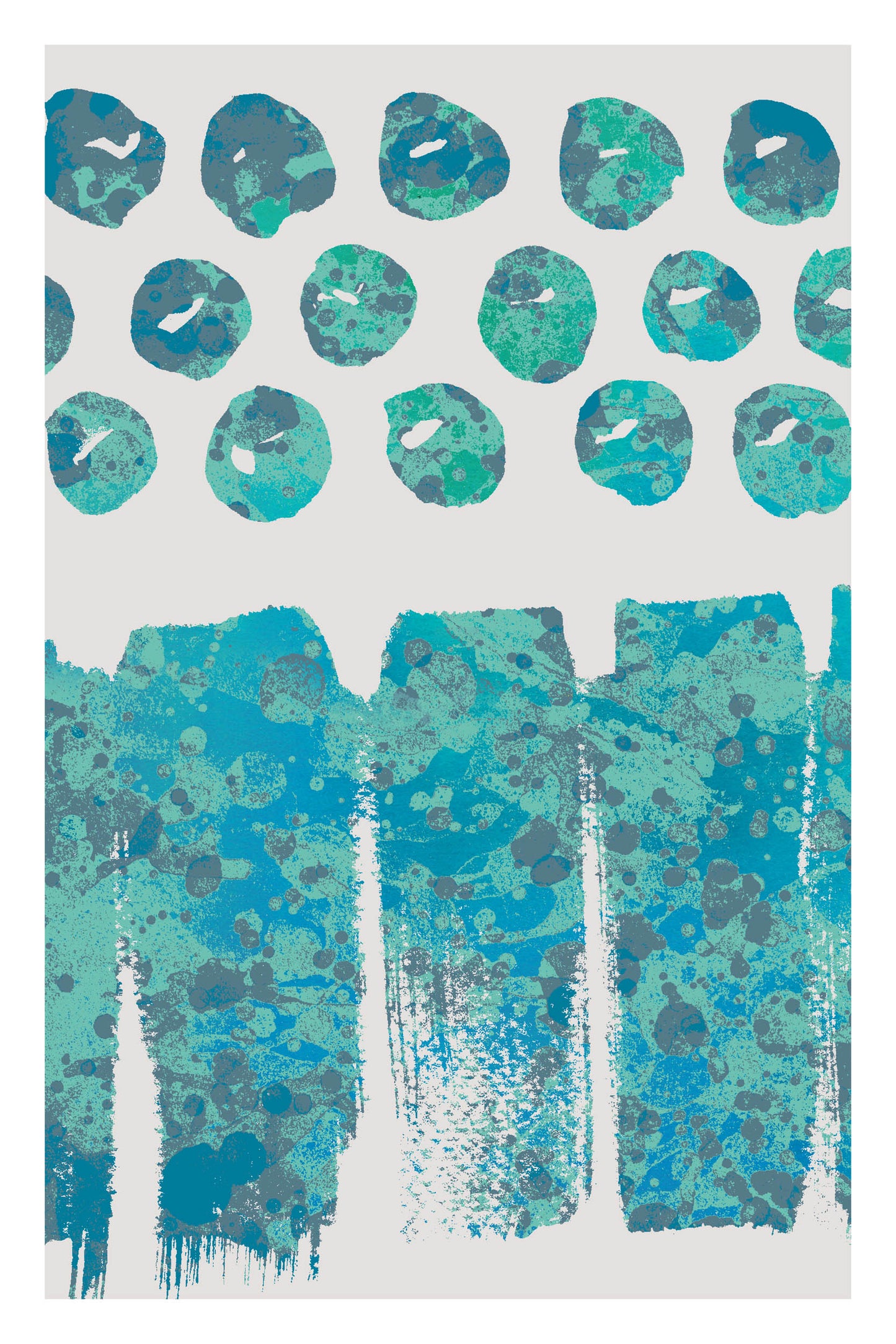 SPLATTER DOTS - Aqua