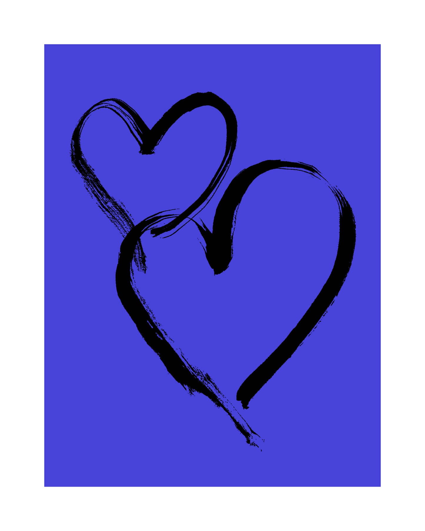HEARTS - Black on Blue