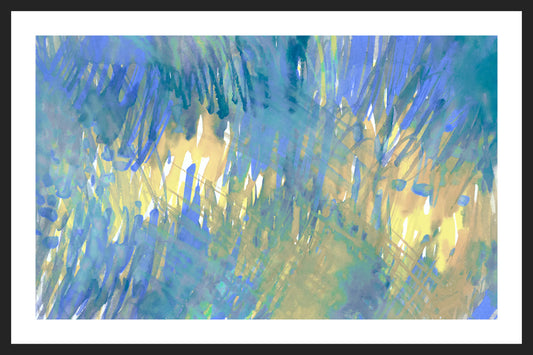 ABSTRACTION - Blue, Green, Pale Gold