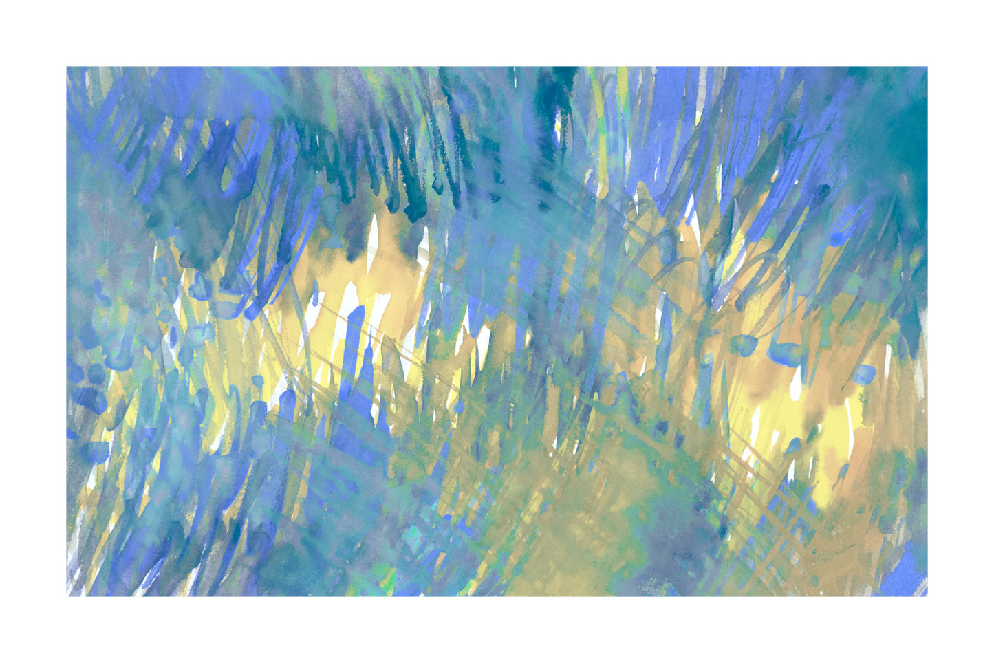 ABSTRACTION - Blue, Green, Pale Gold