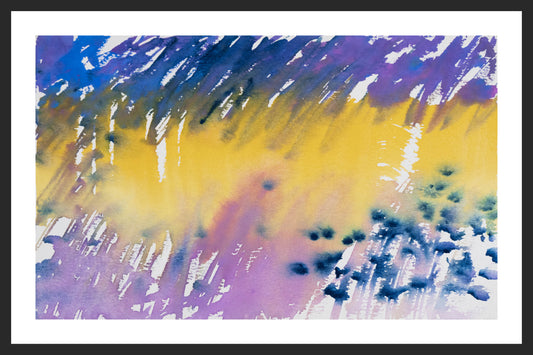 ABSTRACTION - Pink, Pale Gold, Indigo
