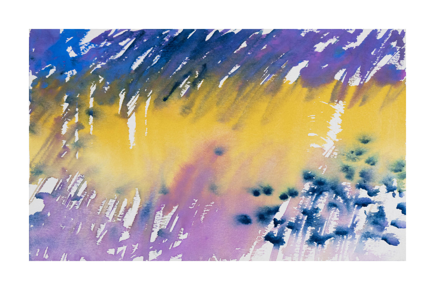 ABSTRACTION - Pink, Pale Gold, Indigo
