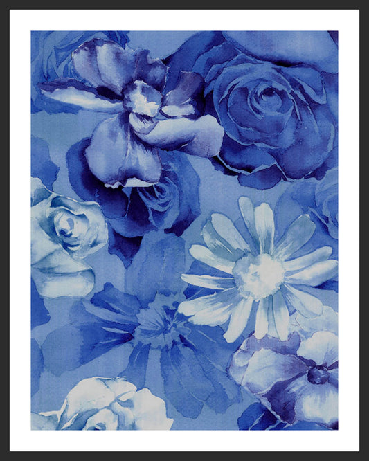 WATERCOLOR POSIES - Denim