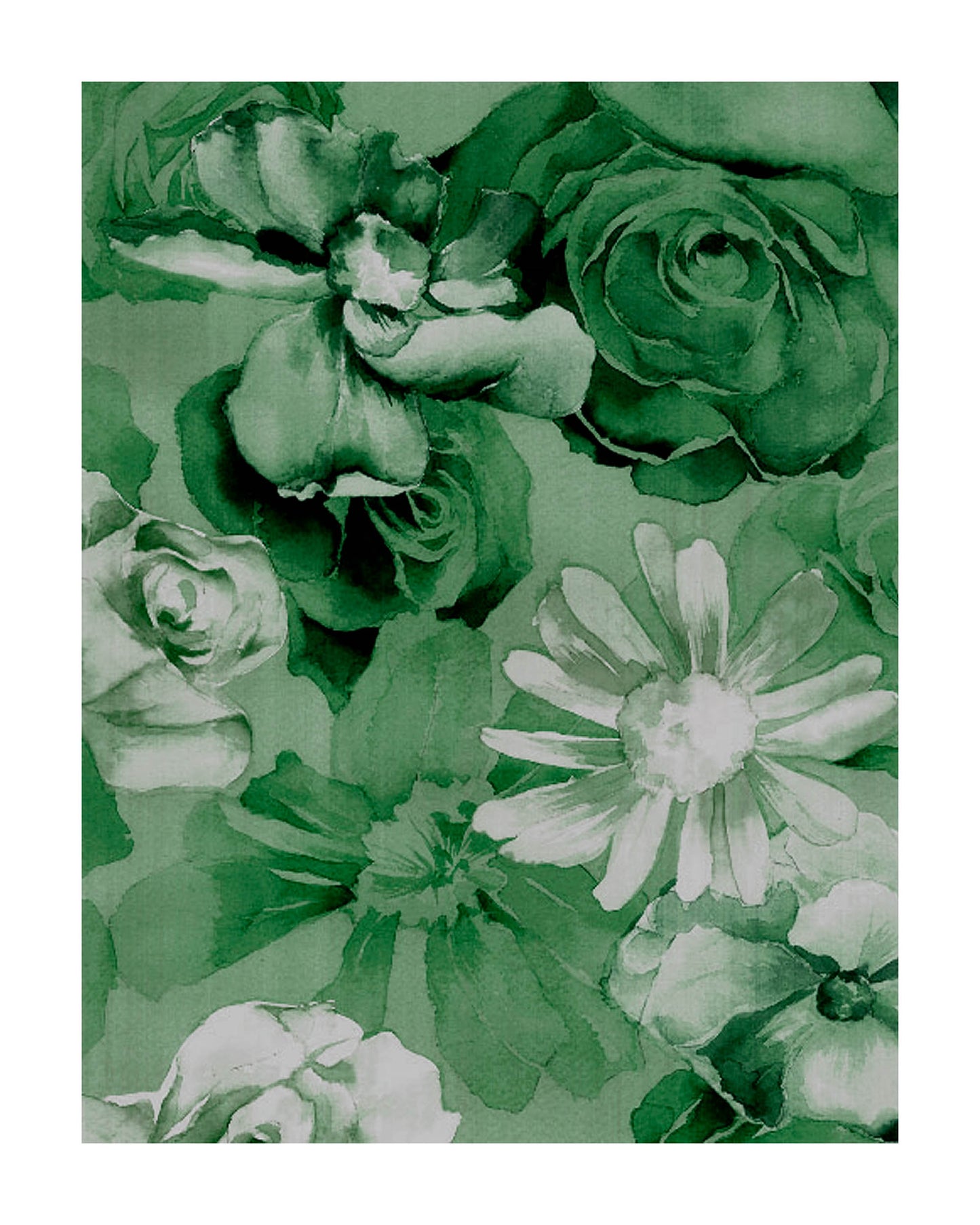 WATERCOLOR POSIES - Spring Green