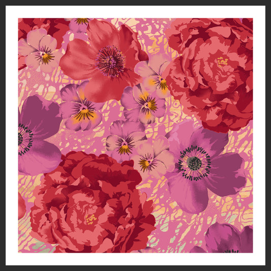 PANSIES AND PEONIES - Pink