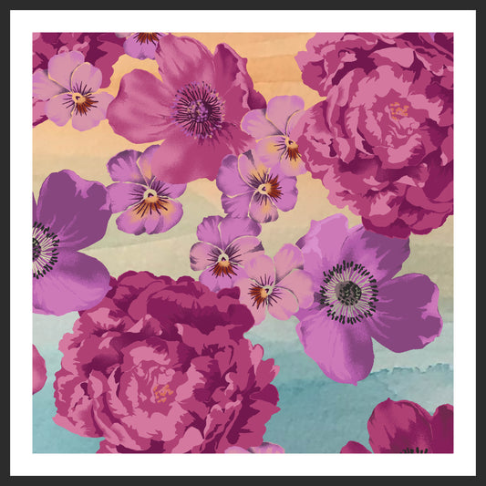 PANSIES AND PEONIES - Dawn