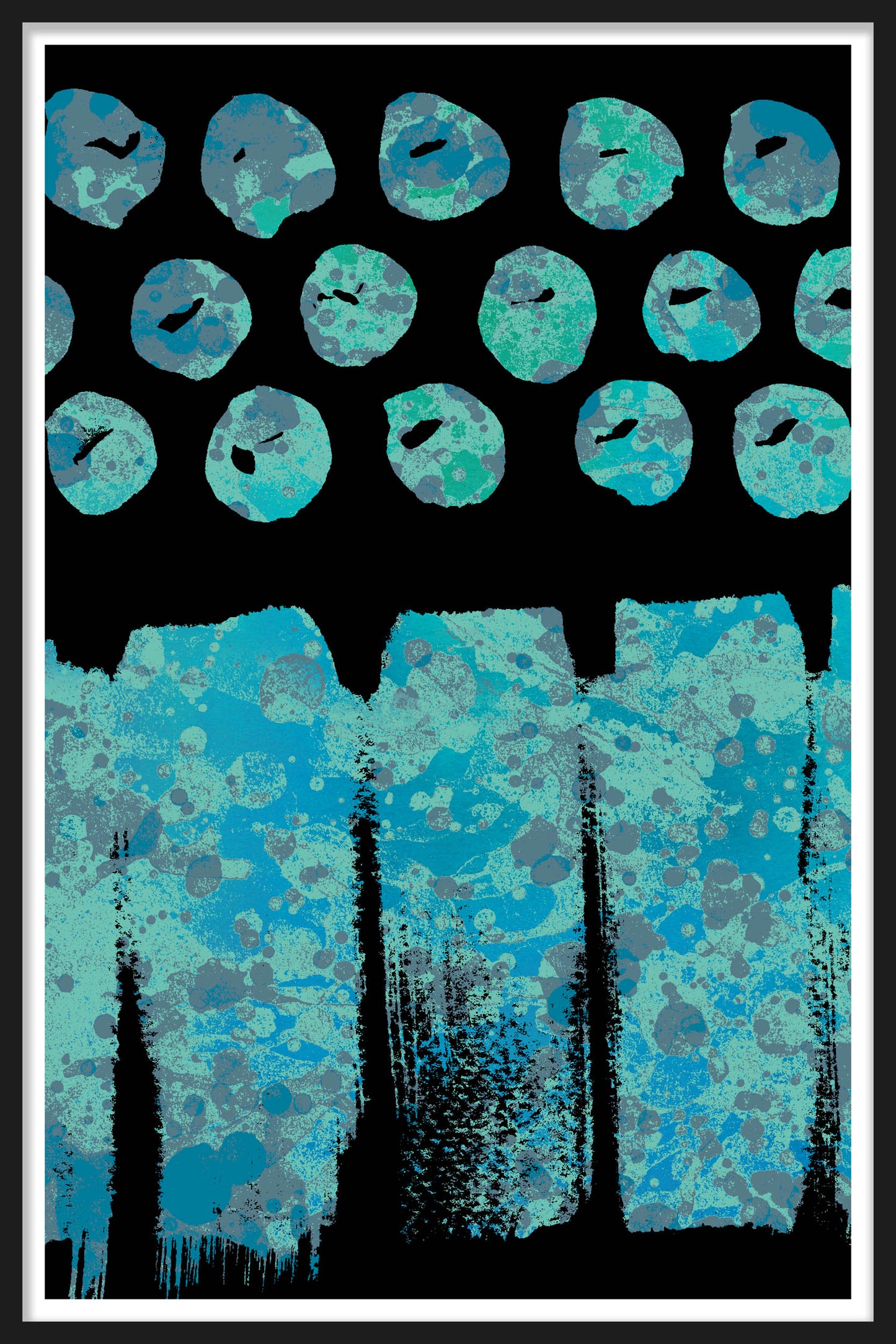 SPLATTER DOTS - Aqua