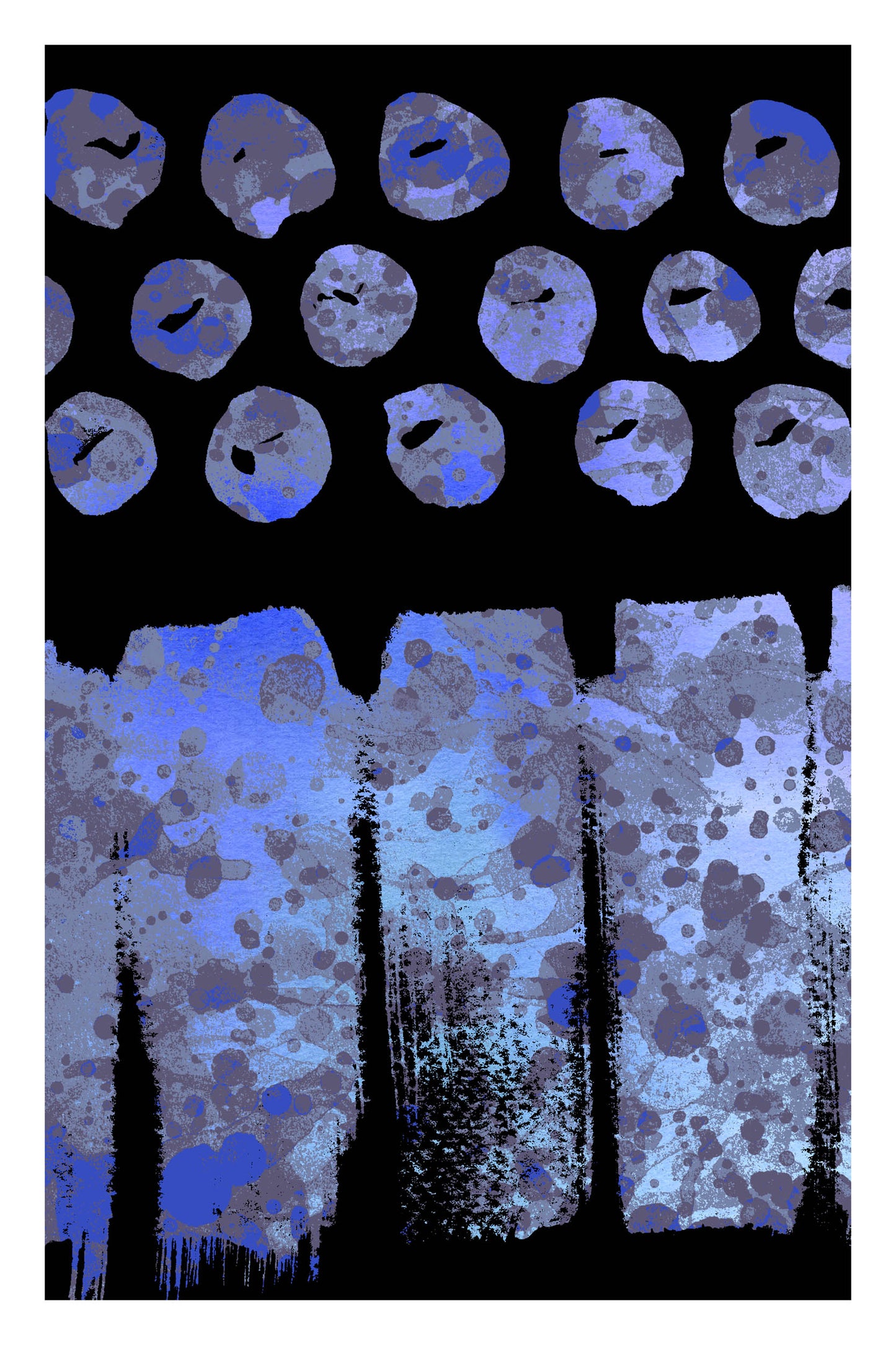 SPLATTER DOTS - Blue