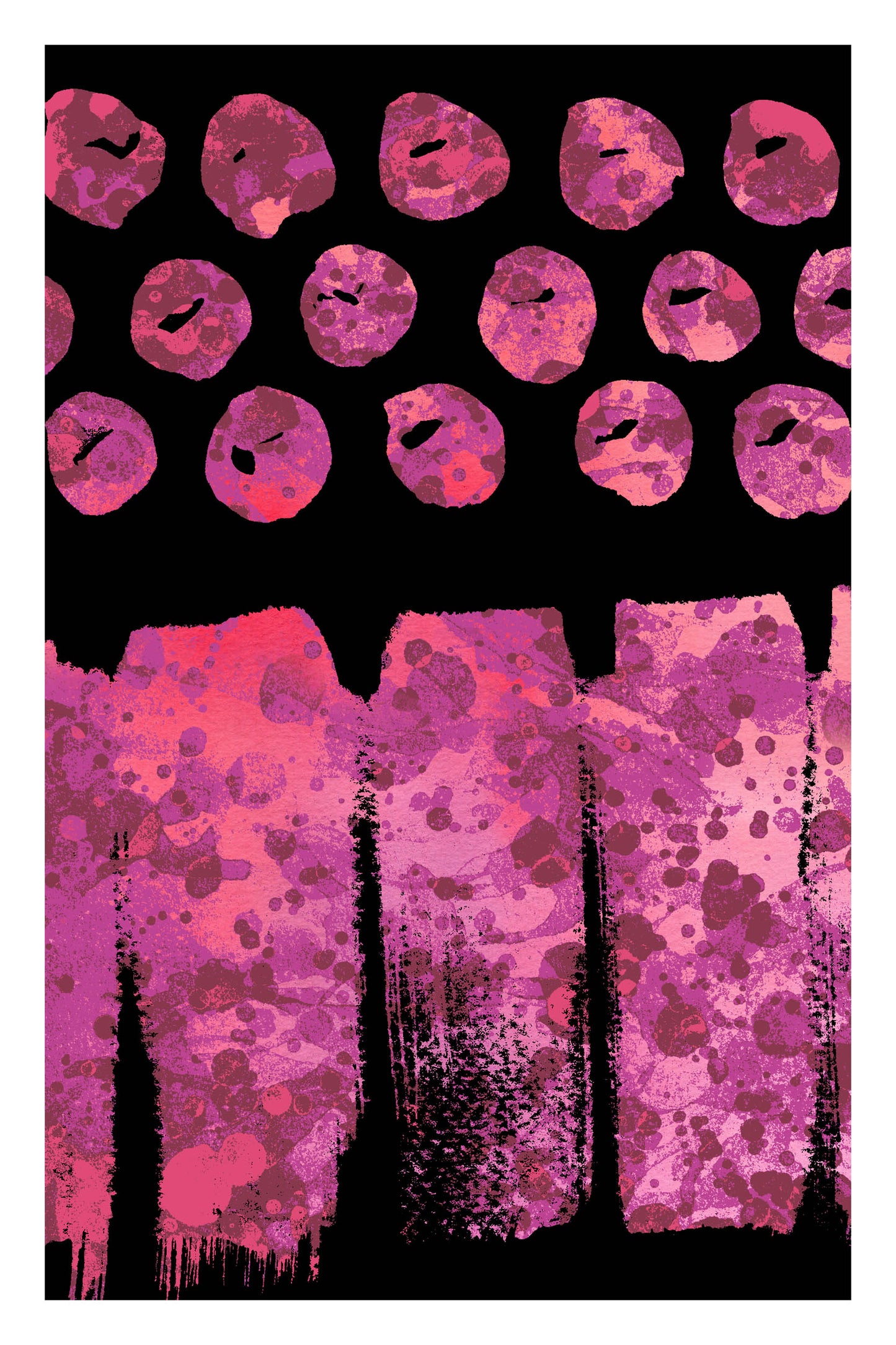 SPLATTER DOTS- Pink